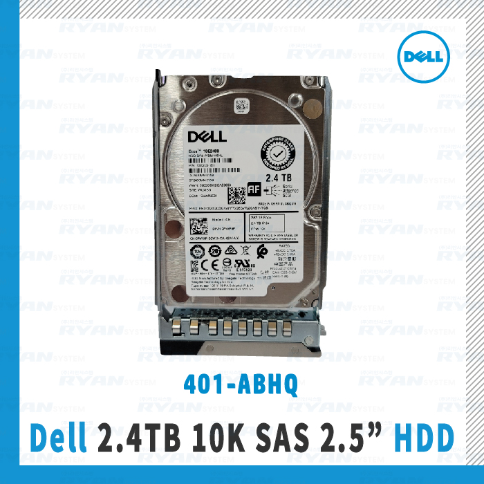 Dell 2.4T SAS 10K 12Gbps 512e 2.5 HDD | 401-ABHQ
