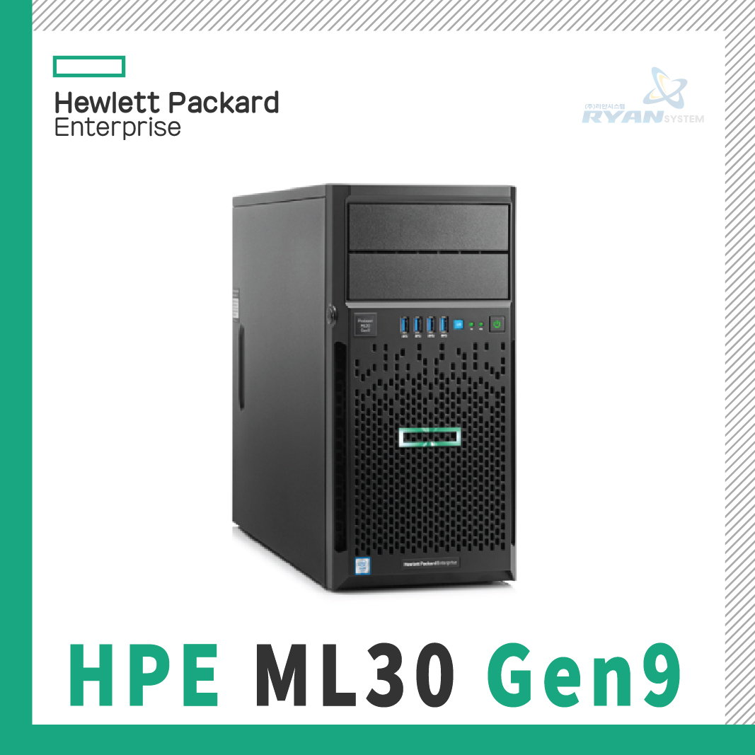 HPE ProLiant ML30 Gen9 E3-1220v6 1P 8GB-U B140i 4LFF NHP SATA 350W PS Entry Server (P03706-375)